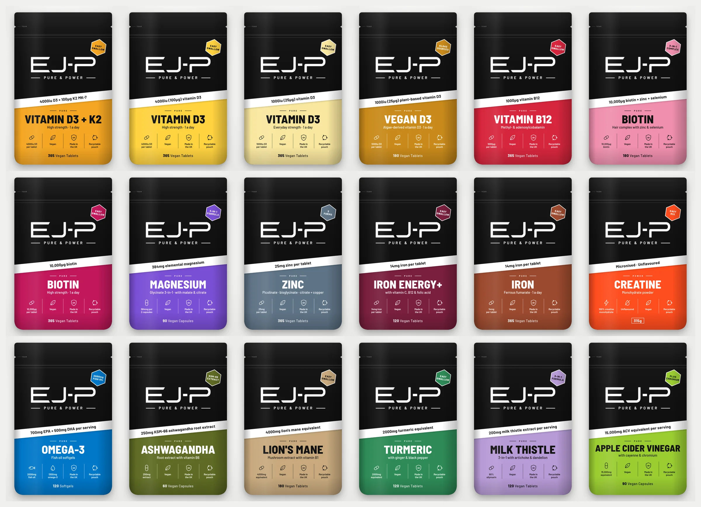 The EJ-P range of pouches